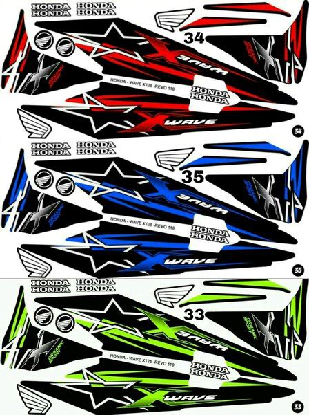 Jual Sticker Striping Variasi Thailand Thailook Honda Revo Fi Wave X Di Lapak Molan Stiker