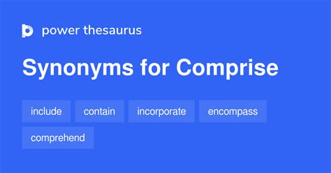 Comprise Synonyms 1 082 Words And Phrases For Comprise