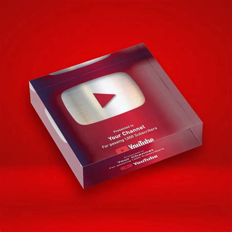 Youtube Creator Award Play Button For Channels That Surpass A Etsy Award Plaque Custom