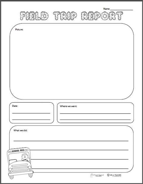 Category Free Printables Page 1 We Are Teachers Field Trip Report