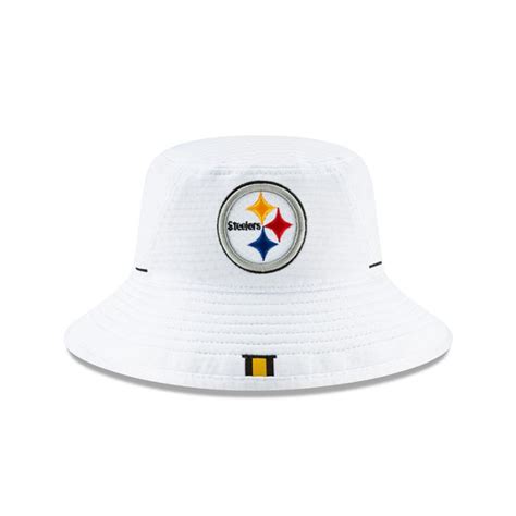 Pittsburgh Steelers New Era Sideline Training White Bucket Hat