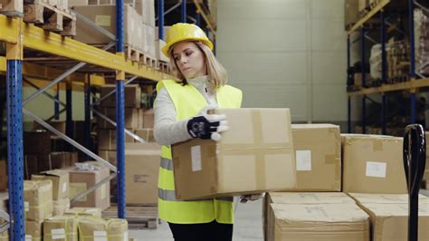 Warehouse Worker Unloading Boxes From Pallet Stock Footage Sbv 319655952 Storyblocks