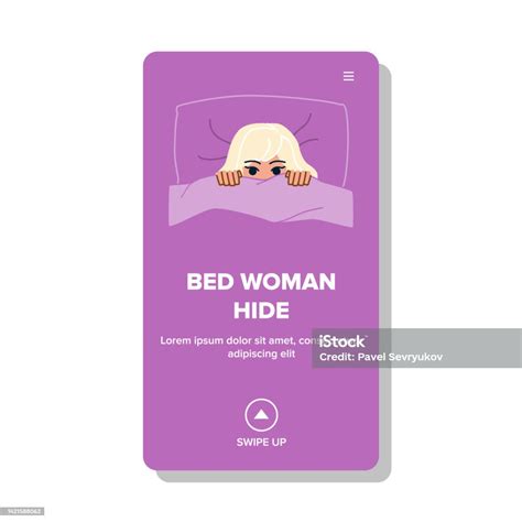 bed woman hide vector stock illustration download image now beauty bedroom blanket istock