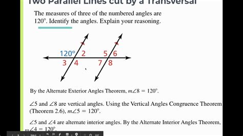 32 Parallel Lines Cut By A Transversal Youtube