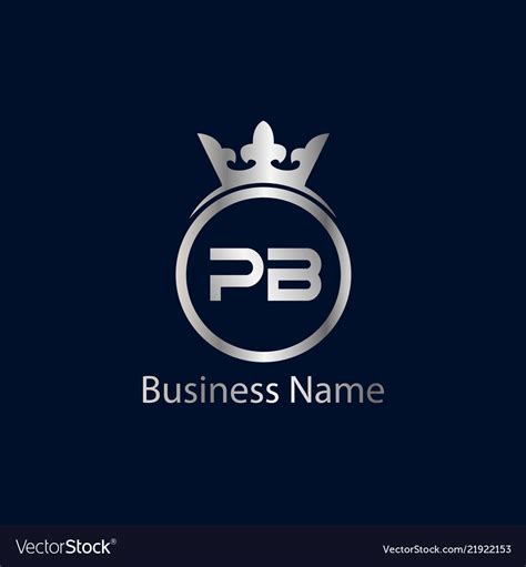 Initial Letter Pb Logo Template Design Royalty Free Vector