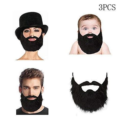 Fake Beard Black Bearded Man Funny Mustache Beard Flannel Halloween Party Props Fashion