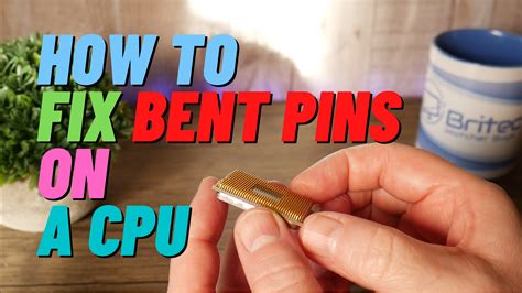 How To Fix Bent Pins On A Cpu