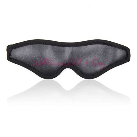 Black Soft Leather Eye Mask Sex Blindfold Fetish Bdsm Sexy Blinder Bondage Toys Sex Aid Party