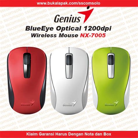 Jual Genius Nx 7005 Blueeye Optical 1200dpi Wireless Mouse Di Lapak