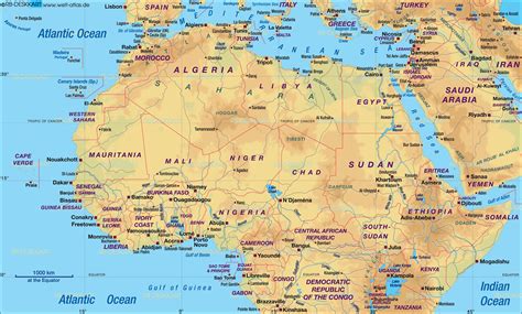 Karta över Nordafrika Map Of Africa North Region Europa Karta