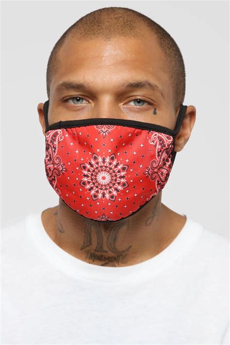 Red Bandana Mask Red Red Bandana Mask Bandana