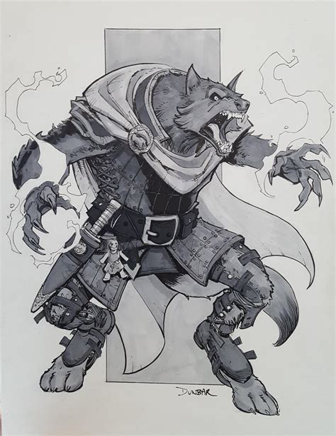 Dungeons And Dragons Werewolf Character Commission By Max Dunbar On