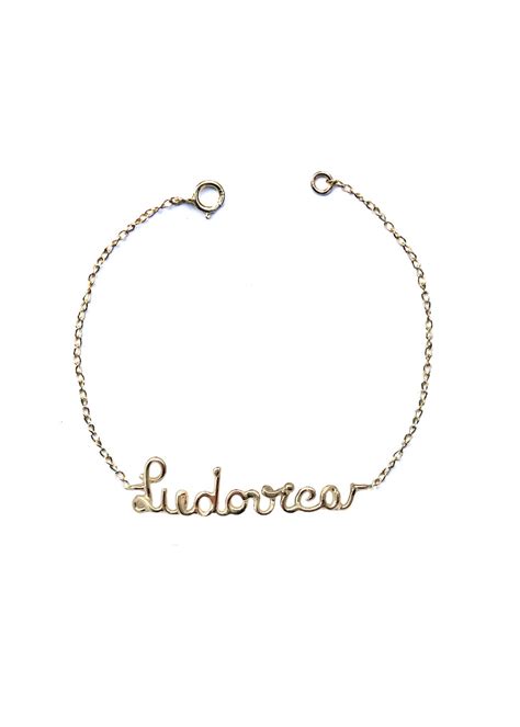 Customizable Wire Name Bracelet In 18kt Solid Gold
