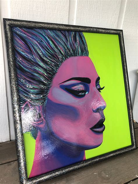 Original Lady Gaga Acrylic Painting Etsy