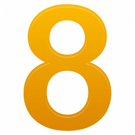 Eight Yellow Math Number Calculate Mathematics Numbers Icon