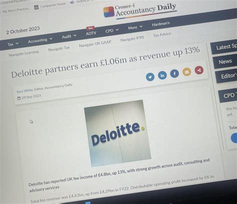 Deloitte Uk Partners Make £1m 3 Weeks After Cutting 800 Jobs Rbig4