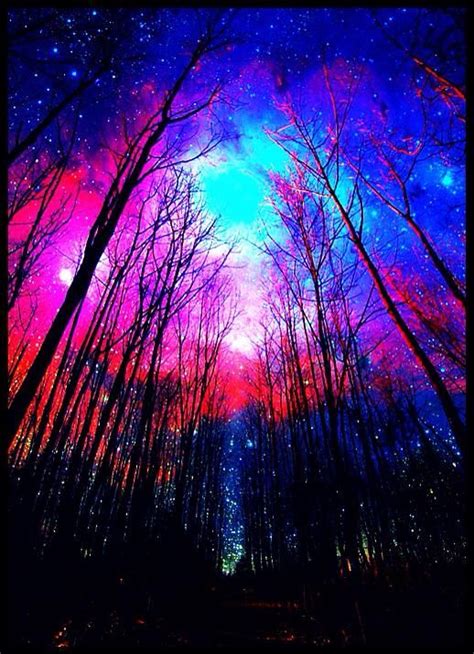 Neon Glowing Sky Forest ☯‿☯ Light Therapy Session