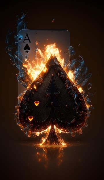 Premium Ai Image A Burning Ace Of Spades Is Shown With A Fire Burning