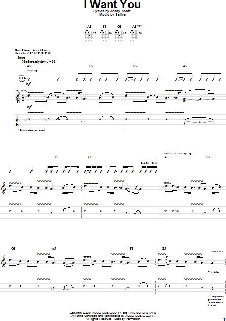 I Want You Guitar TAB ZZounds