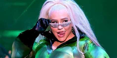 Christina Aguilera Whipped Out A Glittery Green Strap On For La Pride