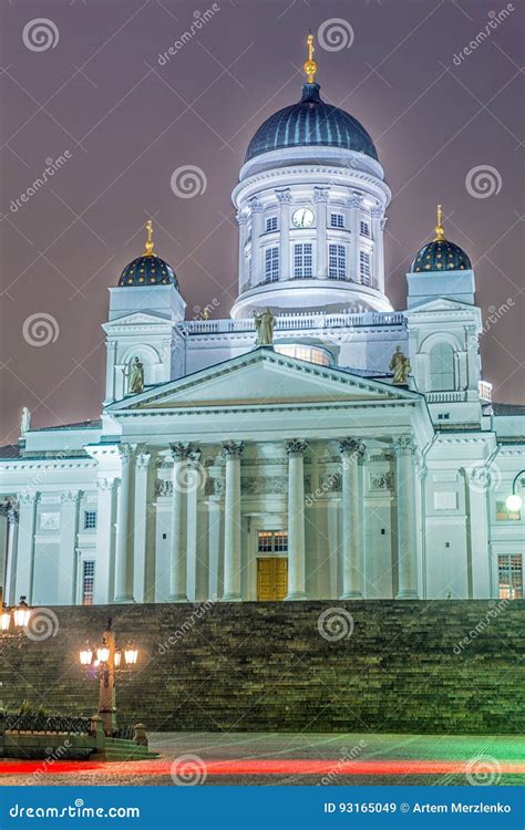 Helsingfors Domkyrka Och Monument Till Alexander II Finland