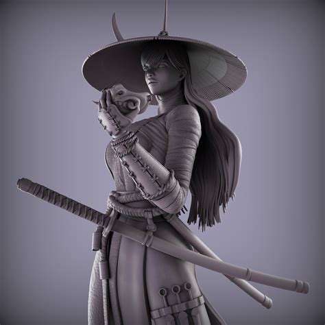 samurai woman zbrushcentral