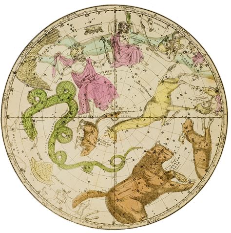 Atlas of the Heavens, Elijah Burritt 1856 | Astronomy, Ancient astronomy, Astrology map