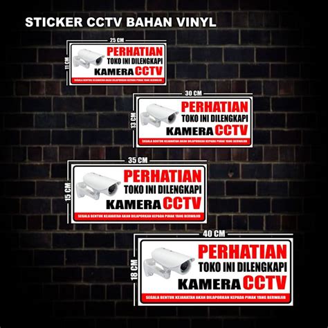 Stiker Cctv Toko Sticker Cctv Lazada Indonesia