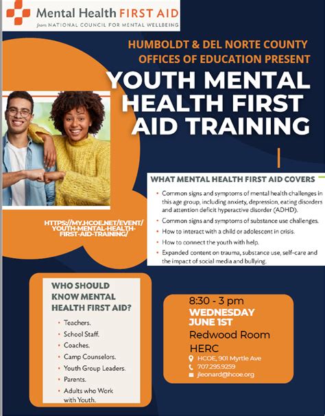Youth Mental Health First Aid Training My Hcoe