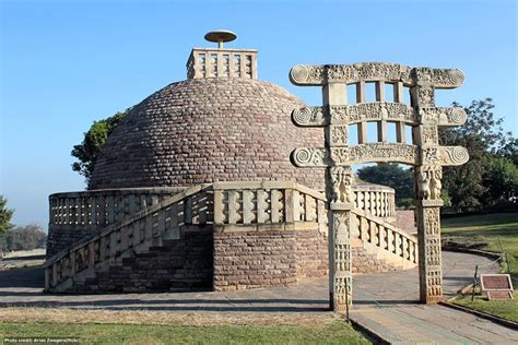The Great Stupa At Sanchi Is The Oldest Stone Structure In India And
