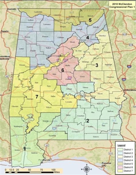 Alabama Congressional Districts Map See Us House Representative In