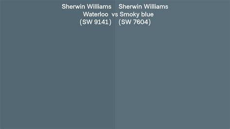 Sherwin Williams Waterloo Vs Smoky Blue Side By Side Comparison