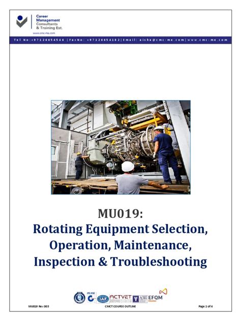 Mu019 Rotating Equipment Selection Operation Maintenance