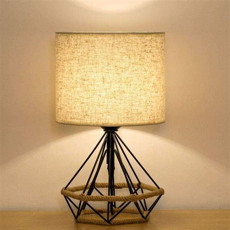 Haitral Bedside Lamp Small Black Table Lamp Modern Hollowed Out Base