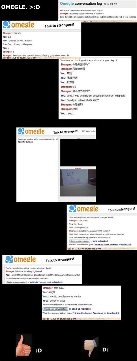Omegle Domegle Conversation Log 2010 04 19youre Now Chatting With A