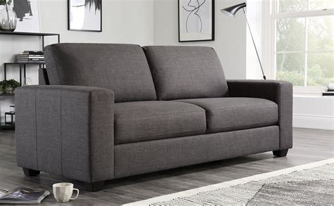 Mission Slate Grey Fabric 3 Seater Sofa Furniture Choice