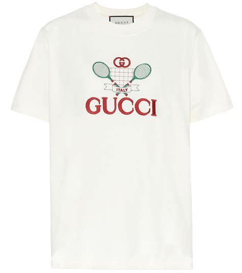 White Gucci Tshirt Tennis Cotton Mytheresa Venzero