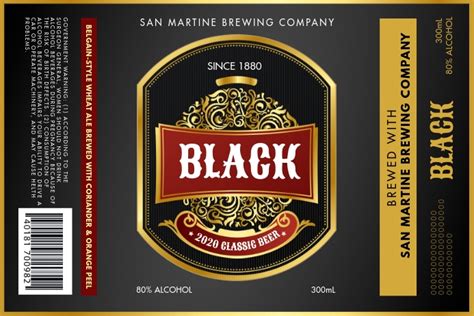 Copy Of Black Alcohol Beer Label Postermywall