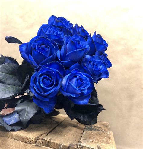10 Blue Roses Ten Real Blue Roses Send 10 Blue Roses