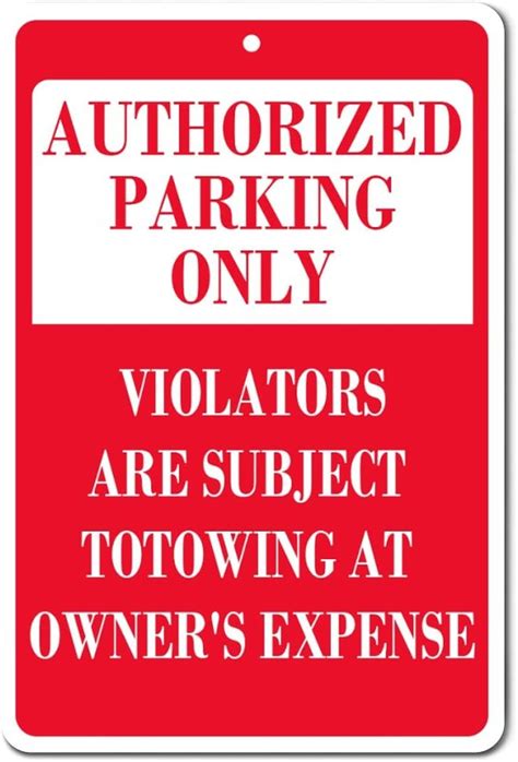 Private Property Sign Parking Signauthorized Parking Only