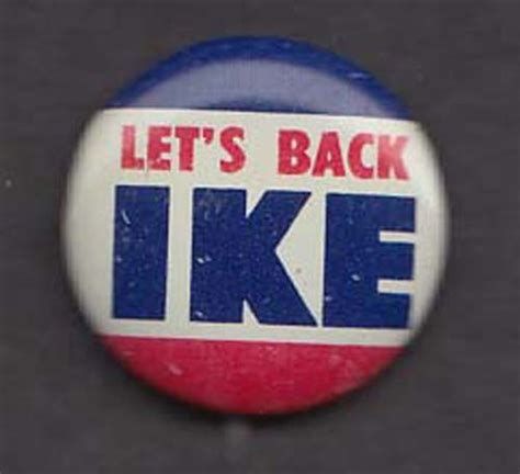 Lets Back Ike Eisenhower Campaign Pinback 1952 1956