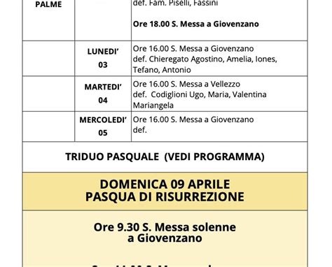 Calendario Liturgico Dal 02 Al 09 Aprile 2023