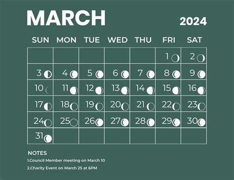2024 March Lunar Calendar Printable 2024 Sydel Fanechka