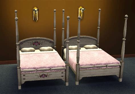 The Sims Resource Bed Double Country Plain