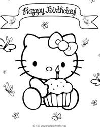 Print free hello kitty coloring sheets and her friends for coloring. Hello Kitty Birthday Coloring Pages - Slim Image