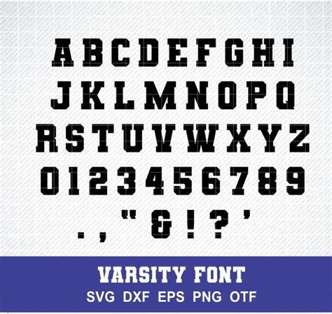 Varsity Font Svg Ttf Varsity Alphabet Sports Font School Etsy Singapore