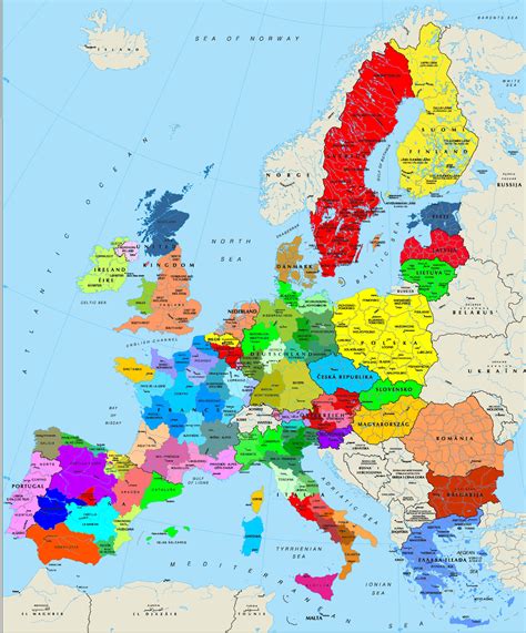 Unsere länderkarten verfügen über einen aufgedruckten massstab, sowie eine angabe der himmelsrichtungen mit einer windrose. Landkartenblog: Verwaltungskarte Von Europa - Fast Alle ...