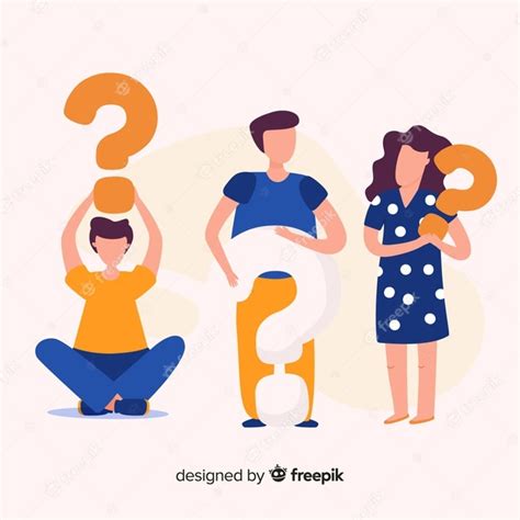 Free Vector People Holding Question Marks