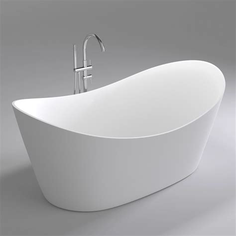 Sorriso 1600mm Double High Back Freestanding Bath Matte White — Ats