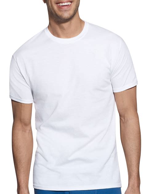 hanes hanes men s super value 10pk white crew neck t shirt